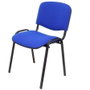 PIQUERAS Y CRESPO Silla Alcaraz Confidente Apilable Asiento Tapizado ARAN Azul